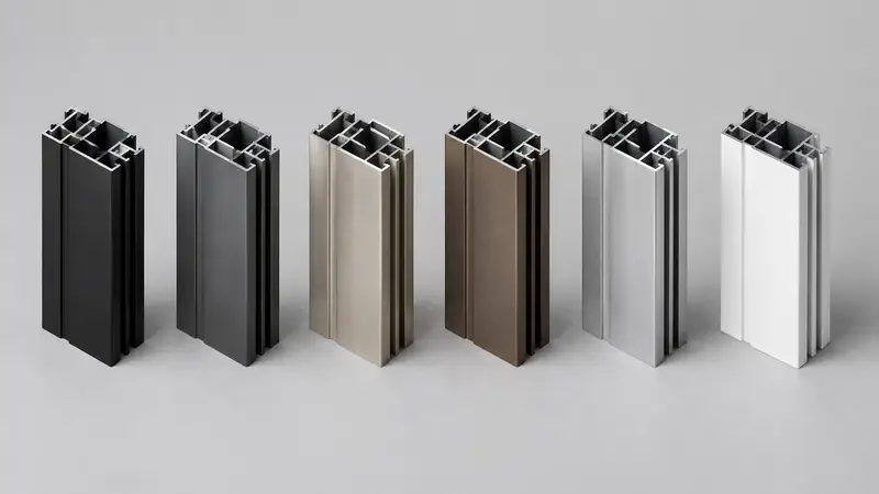 Aluminium profiles in six finishes