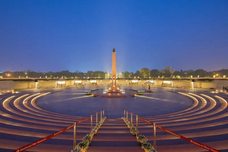 Stonework at the National War Memorial, New Delhi
