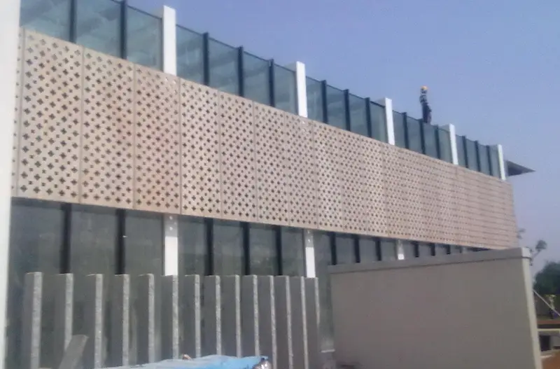 CNC-cut stone jaali screen