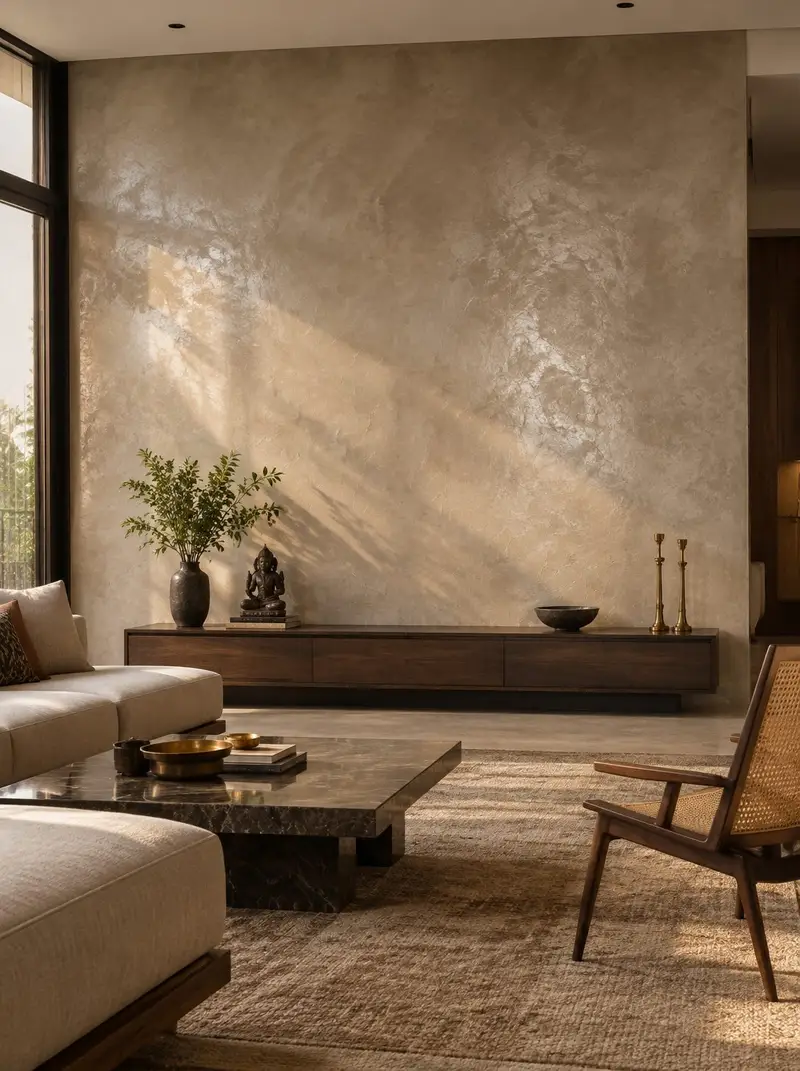 Venetian plaster wall finish
